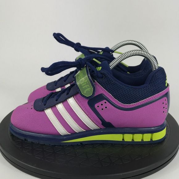 Adidas Powerlift 2.0 Purple/Green Weightlifting Shoes B39860 Women’s Size 5 - Picture 8 of 12